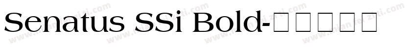 Senatus SSi Bold字体转换